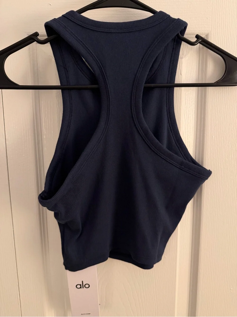 ALO Yoga Navy Ribbed Cropped Tank